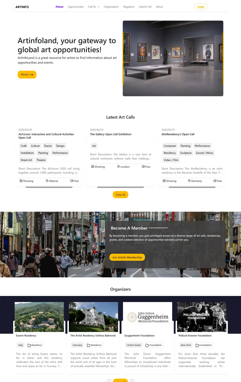 طراحی سایت فروش اشتراک آرت اینفو