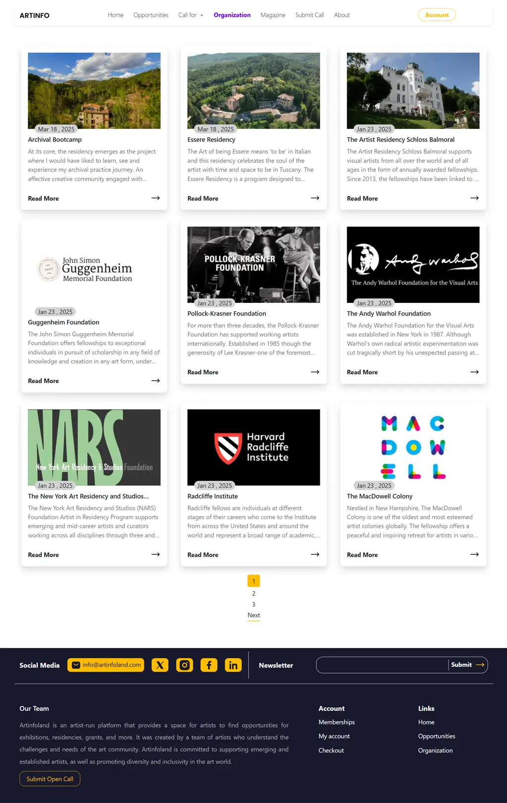 طراحی سایت فروش اشتراک آرت اینفو